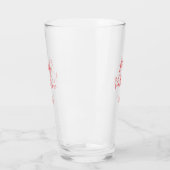 Wees mijn valentijn rode naam elegante liefdeskopp glas (Links)