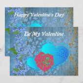 Wees mijn Valentijn Romantic Roos Sweeping Heart K (Voorkant / Achterkant)