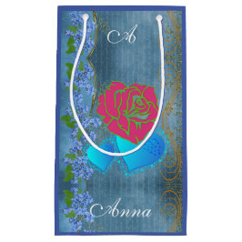 Wees mijn Valentijn Romantisch Roos die hartblauw  Klein Cadeauzakje