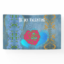 Wees mijn Valentijn Romantisch Roos die hartblauw 