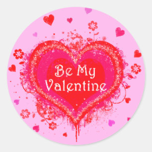 Wees mijn Valentijn Ronde Sticker