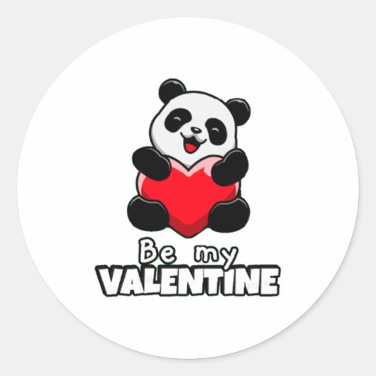 Wees mijn VALENTIJN Ronde Sticker (Voorkant)