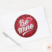 Wees mijn Valentijn Ronde Sticker (Envelop)