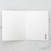 Wees mijn Valentijn Rood & Geel tulp ontwerp Kaart (Binnen)