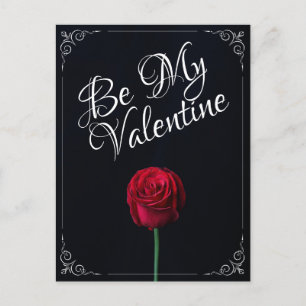 Wees mijn Valentijn - Rood roodrood donker Briefkaart