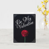 Wees mijn Valentijn - Rood roodrood donker Kaart (Gele Bloem)