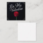 Wees mijn Valentijn - Rood roodrood donker Notitiekaartje (Voorkant / Achterkant)