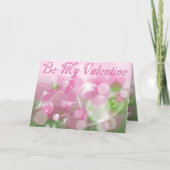 Wees mijn Valentijn roze Feestdagen Kaart (Voorkant)