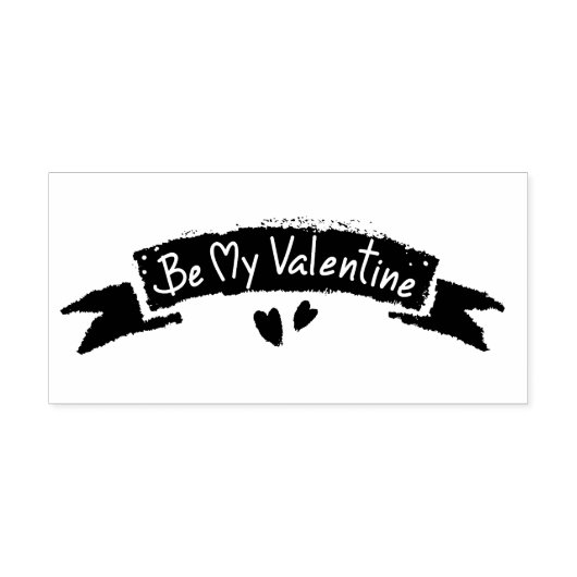 Wees mijn Valentijn Rubberstempel (Afrduk)