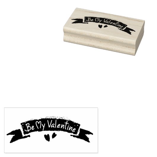 Wees mijn Valentijn Rubberstempel (Gestempeld)
