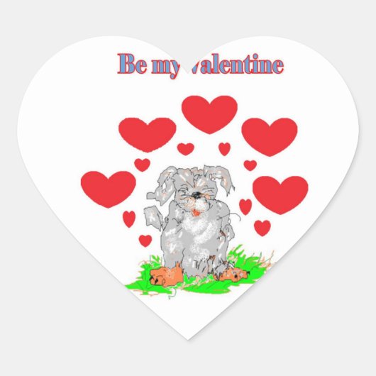 Wees mijn Valentijn /Sarr Hart Sticker (Voorkant)