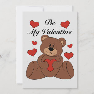 Wees mijn Valentijn schattige feestkaartje Valenti Feestdagenkaart