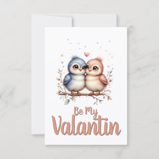 Wees mijn Valentijn – Schattige Liefdesvogels Vale (Voorkant)