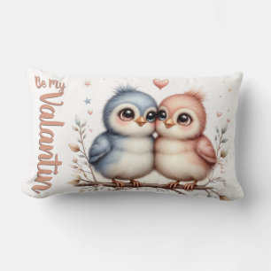 Wees mijn Valentijn – Schattige Liefdesvogels Vale Kussen