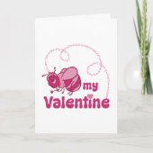 Wees mijn Valentijn Schattigee Bumble Bee Cartoon Kaart (Voorkant)