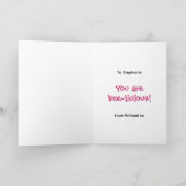 Wees mijn Valentijn Schattigee Bumble Bee Cartoon Kaart (Binnen)