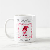 Wees mijn Valentijn Schattigee Gnome met hart gepe Koffiemok (Links)