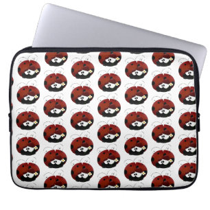 Wees mijn Valentijn Schattigee rode lieveheersbees Laptop Sleeve