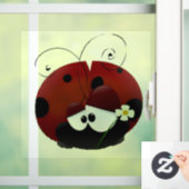 Wees mijn Valentijn Schattigee rode lieveheersbees Raamsticker (Huis)