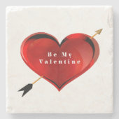 Wees mijn Valentijn stenen Onderzetters (Voorkant)