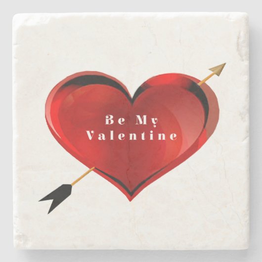 Wees mijn Valentijn stenen Onderzetters (Voorkant)