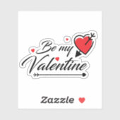 Wees mijn valentijn sticker (Vel)
