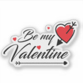 Wees mijn valentijn sticker (Voorkant)
