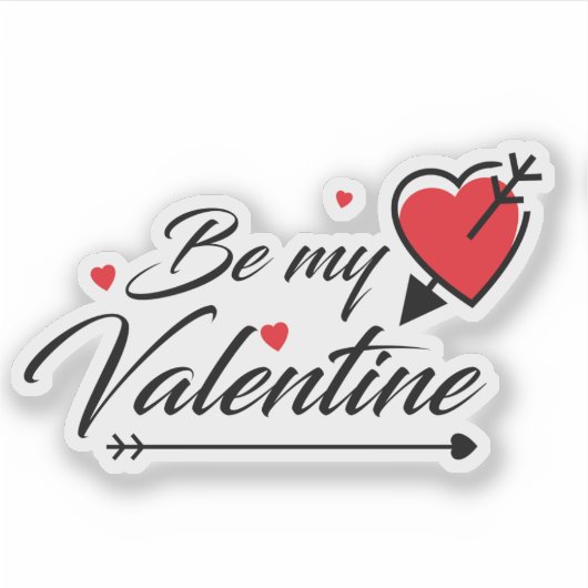 Wees mijn valentijn sticker (Voorkant)