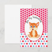 Wees mijn Valentijn Striped Kitten Kaart (Voorkant / Achterkant)