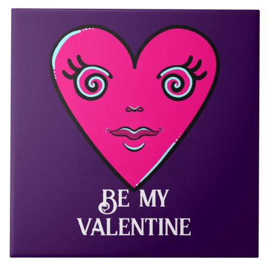 Wees mijn Valentijn Tegeltje (Voorkant)