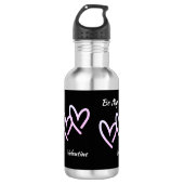 Wees mijn Valentijn Triple Heart Waterfles (Voorkant)