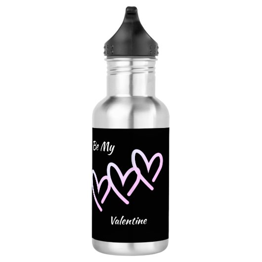 Wees mijn Valentijn Triple Heart Waterfles (Rechts)