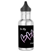 Wees mijn Valentijn Triple Heart Waterfles (Links)