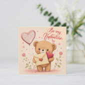 Wees mijn Valentijn Uitnodiging (Staand voorkant)