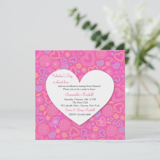 Wees mijn Valentijn-uitnodiging Kaart (Staand voorkant)