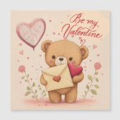 Wees mijn Valentijn Uitnodiging Magnetische Uitnodiging (Voorkant)