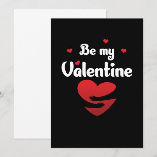 Wees mijn Valentijn Valentijnsdag Hearts Day Love  Kaart (Voorkant / Achterkant)