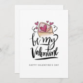 Wees mijn Valentijn Valentijnsdag kaart (Voorkant / Achterkant)