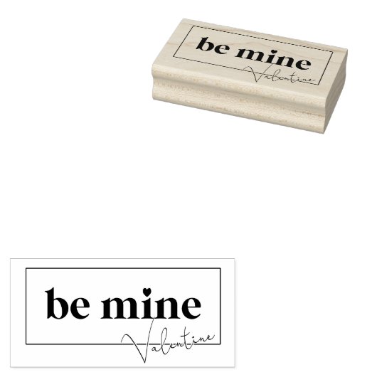 Wees mijn valentijn, Valentijnsdag Rubber Stamp Rubberstempel (Gestempeld)
