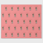 Wees mijn Valentijn van een schattige eekhoorn Cadeaupapier (Vlak)