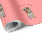 Wees mijn Valentijn van een schattige eekhoorn Cadeaupapier (Rol Hoek)