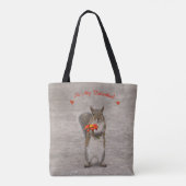 Wees mijn Valentijn van schattige eekhoorn Tote Bag (Achterkant)