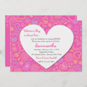 Wees mijn Valentijn verjaardagsfeestje Kaart (Voorkant / Achterkant)