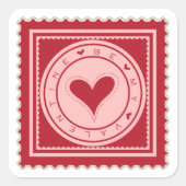 Wees mijn Valentijn Vierkante Sticker (Voorkant)
