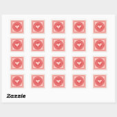 Wees mijn Valentijn Vierkante Sticker (Vel)