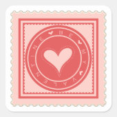Wees mijn Valentijn Vierkante Sticker (Voorkant)