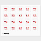 Wees mijn Valentijn Vierkante Sticker (Vel)