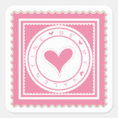 Wees mijn Valentijn Vierkante Sticker (Voorkant)