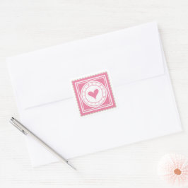 Wees mijn Valentijn Vierkante Sticker