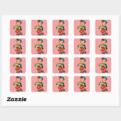 Wees mijn Valentijn Vierkante Sticker (Vel)